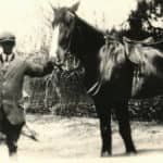 Bert Cooper (David's dad) with horse