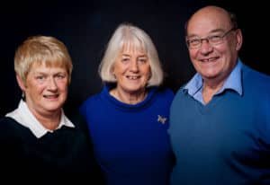 Sandra Piggot with Dianne and Paul Whitelock portrait by Julian Winslow