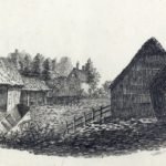 A pencil drawing of the farm house and land at Watchingwell 1833 by H. R. Pitman