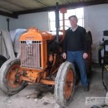 Geoff Phillips with Fordson Major Diesel tractor