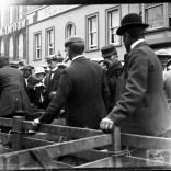 Glass negative of market at St. James Square, Newport